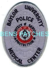TEXAS,BAYLOR UNIVERSITY MEDICAL CENTER POLICE BADGE PATCH 1_wm